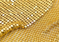 Professional Metallic Mesh Fabric Color Customized For Cloth / Shoes / Bag