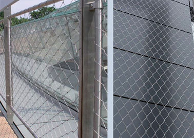 Size Customized Ferrule Wire Rope Mesh , Lightweight Stainless Steel Webnet