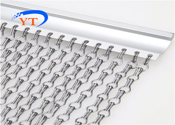 Decoration Aluminum 1.6mm Chain Insect Door Curtains For Living Room